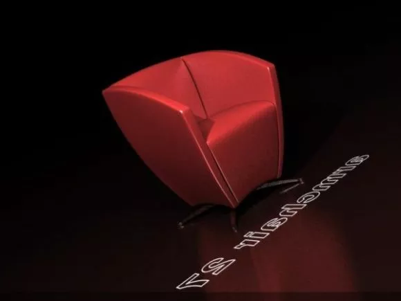 Chair Cantilever, Curved Frame 3d model