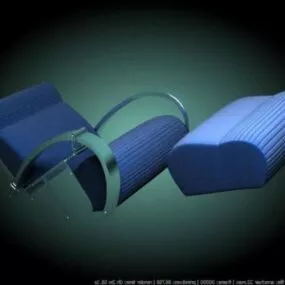 Armchair Ottoman Collection 3d model