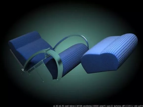 Office Leather Armchair With Fixed Stand 3d model