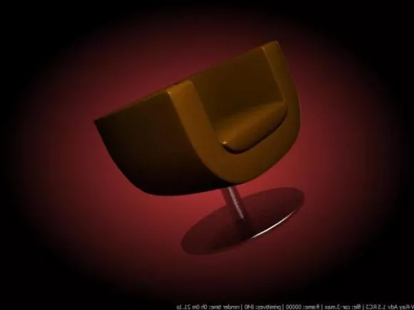 Brown Leather Tufted Sofa With Cushion 3d model