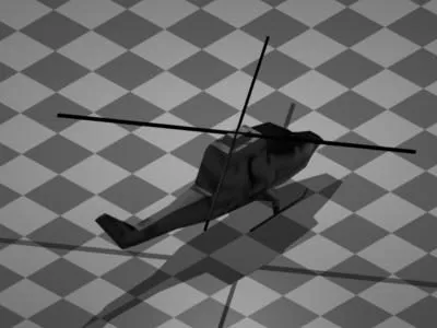 Black Army Helicopter 3d model Black Army Helicopter 3d model