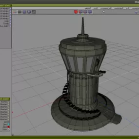 Scifi Tower Station 3d model