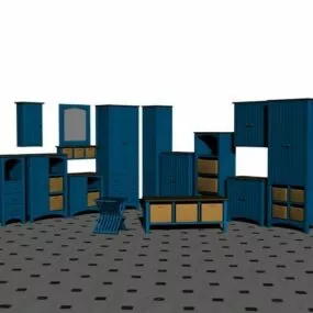 Bathroom Furniture Modern Set 3d model