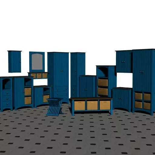 Bathroom Furniture Modern Set 3d model Bathroom Furniture Modern Set 3d model