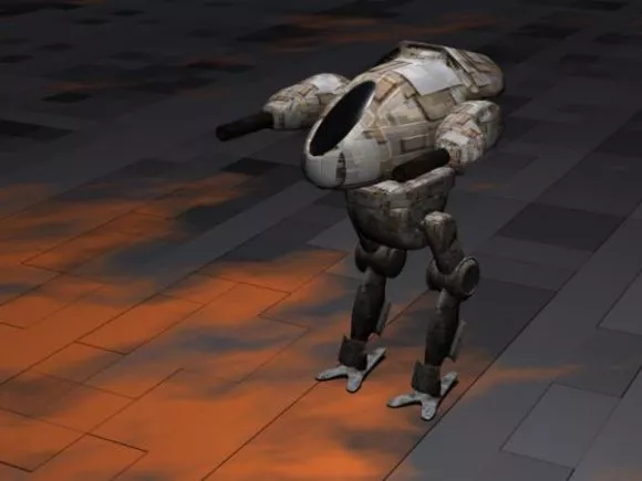 Futuristic Battle Robot Scout Man 3d model Futuristic Battle Robot Scout Man 3d model