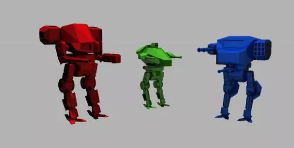 Battle Robot Lowpoly Style 3d model Battle Robot Lowpoly Style 3d model