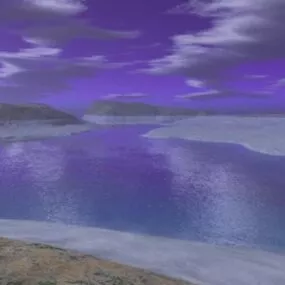 Beach Beautiful Mountain Landscape 3d model