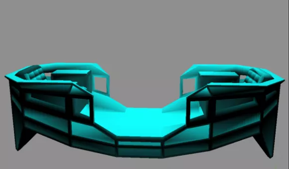 Spaceship Bench Furniture 3d model Spaceship Bench Furniture 3d model
