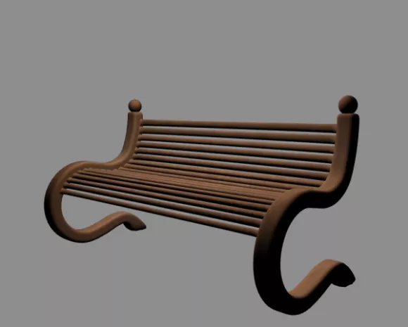 Square Seat, Inox Frame 3d model