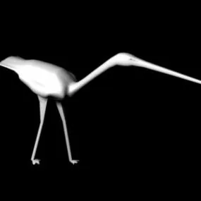 Paper Origami Bird 3d model