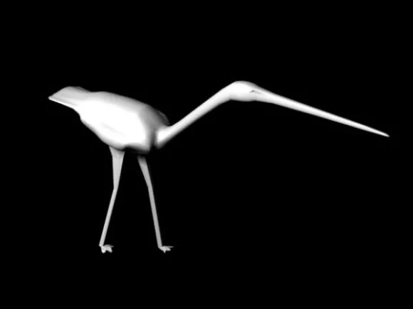 Paper Origami Bird 3d model Paper Origami Bird 3d model