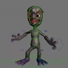 Alien Character Rigged 3d model