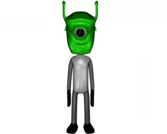 Barbell Object With Human Character 3d model