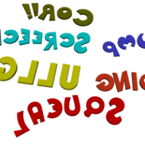 Colorful Text Decoration 3d model