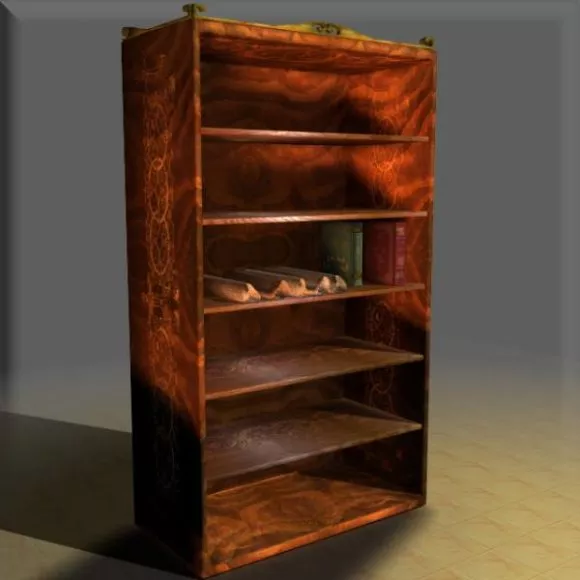Book Stack With Storage Box 3d model