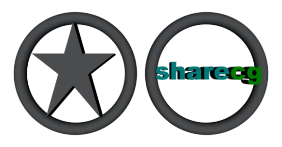 Logo Shape Gaming Style 3d model