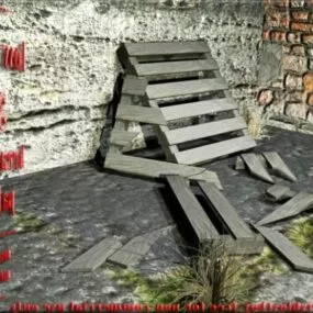 Breakable Wood Pallet 3d model