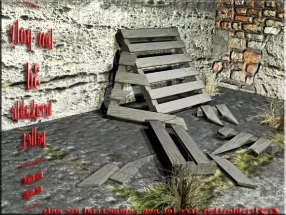 Breakable Wood Pallet 3d model Breakable Wood Pallet 3d model