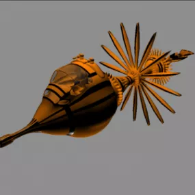 Steam Futuristic Spaceship 3d model