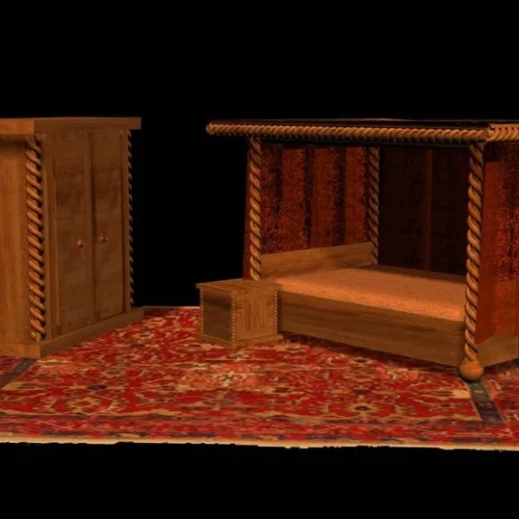 Modern Room With Furniture 3d model