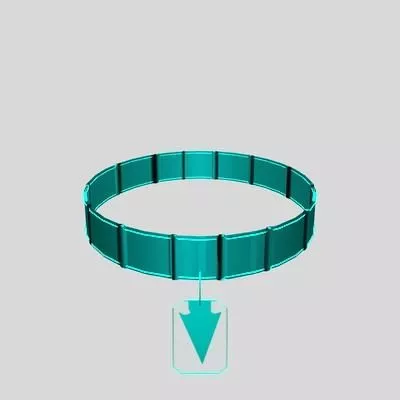 Turquoise Collar 3d model Turquoise Collar 3d model