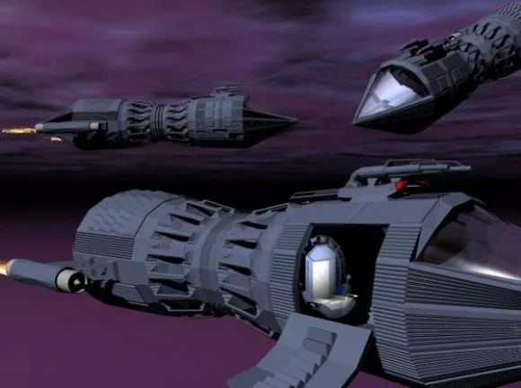 Space Airship Open Door 3d model