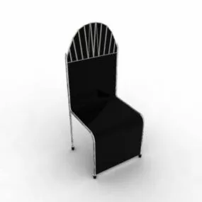 Black Chair Retro Style 3d model