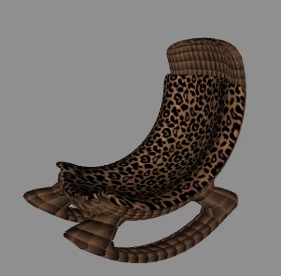 Asian Taishi Chair Black Wood 3d model