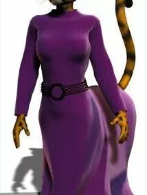 Purple Animal Dress Fashion Character 3d model