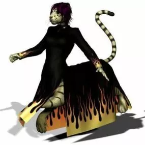 Wild Dress Fashion Character 3d model