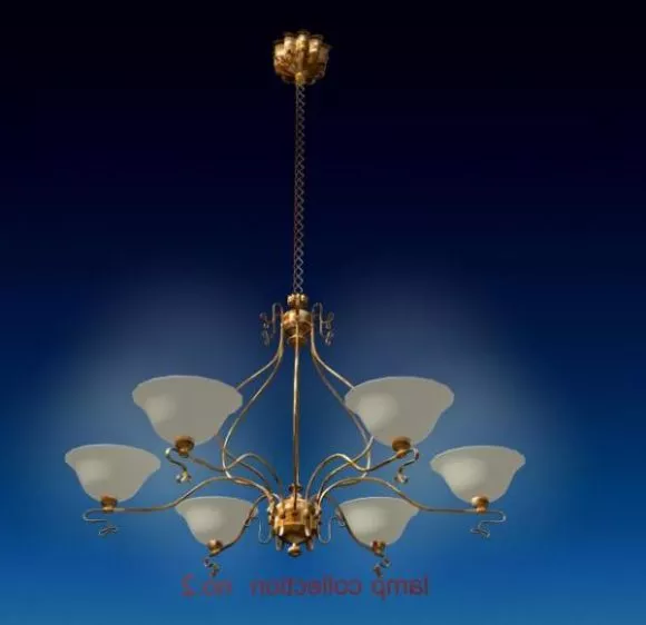 Luxurious Table Lamp With Wood Wall Behide 3d model