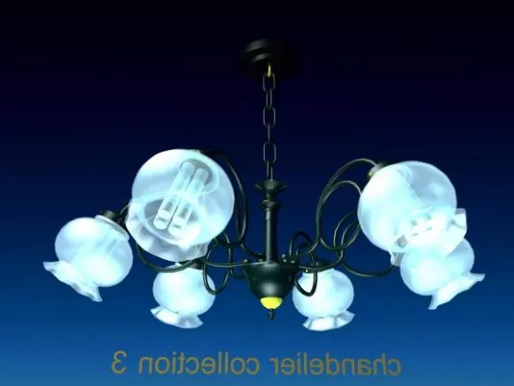 Ceiling Lamp Two Shade 3d model