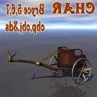 Vintage Cart On Wheel 3d model