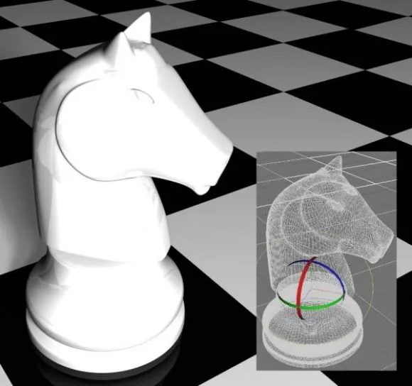 Chess Game Wooden Chessboard 3d model