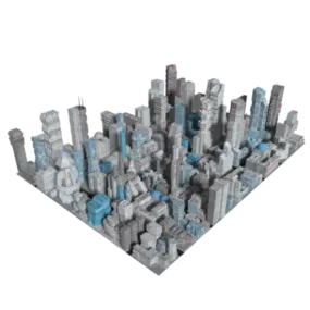 City Building Various Highrise Building 3d model