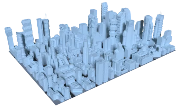 City Highrise Building Block 3d model City Highrise Building Block 3d model