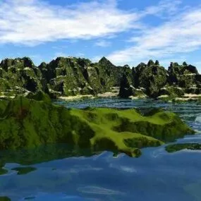 Cliff Landscape Scene 3d model