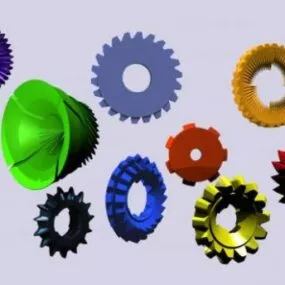 Cogwheel Gear Part Set 3d model