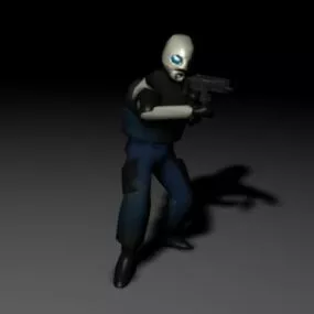 Trooper Man Character 3d model