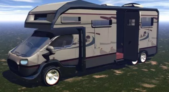 Rover Truck Vehicle With Wolf 3d model