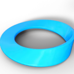 Circle Mobius Shape Decoration 3d model