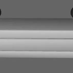 Upholstered Couch 3d model