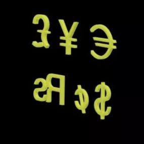 Currency Symbols Dollar Euro 3d model