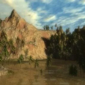 Water Mountain Landscape 3d model