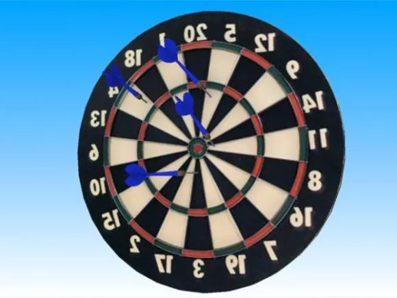 Dart Board Black White 3d model Dart Board Black White 3d model