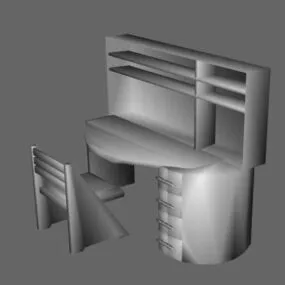 Work Desk Lowpoly 3d model