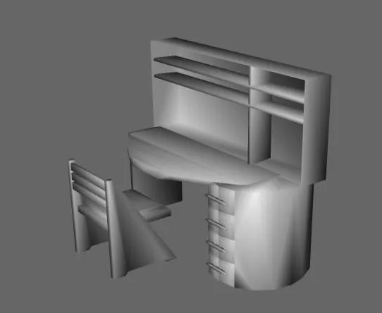 Work Desk Lowpoly 3d model Work Desk Lowpoly 3d model