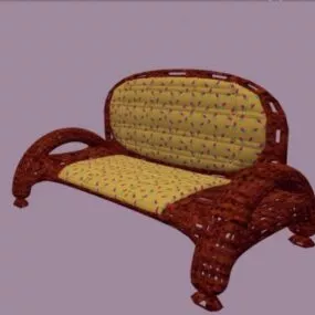 Rattan Chair Furniture 3d model