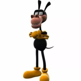 Funny Donkey Cartoon Character 3d model