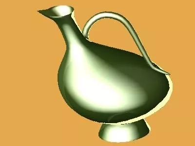 Porcelain Vase With Book Stack 3d model